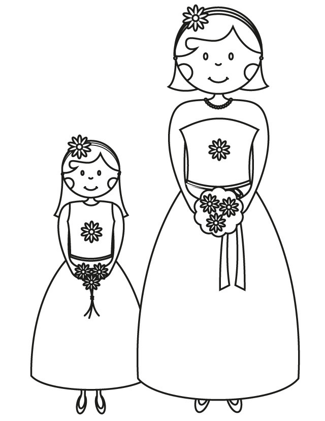 Wedding Coloring Book Pages
 17 wedding coloring pages for kids who love to dream about