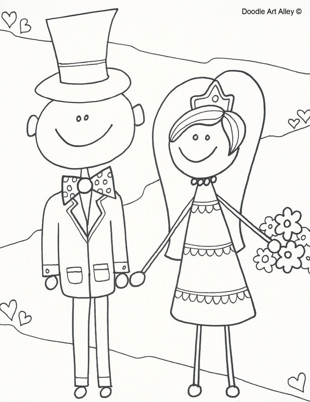 Wedding Coloring Page
 Wedding Coloring Pages Doodle Art Alley