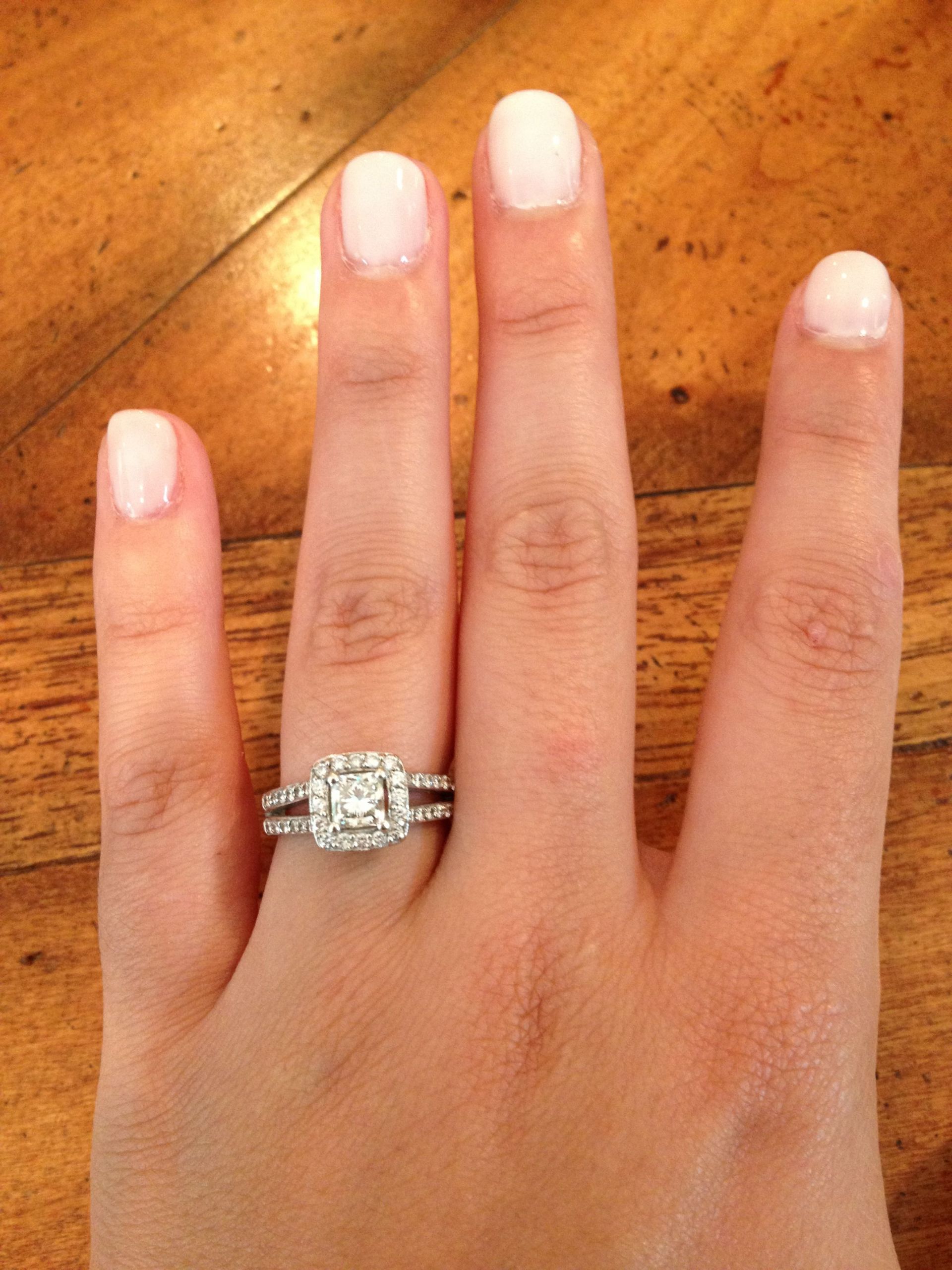 Wedding Day Nail Polish
 Perfect engagement ring and wedding day nail polish color