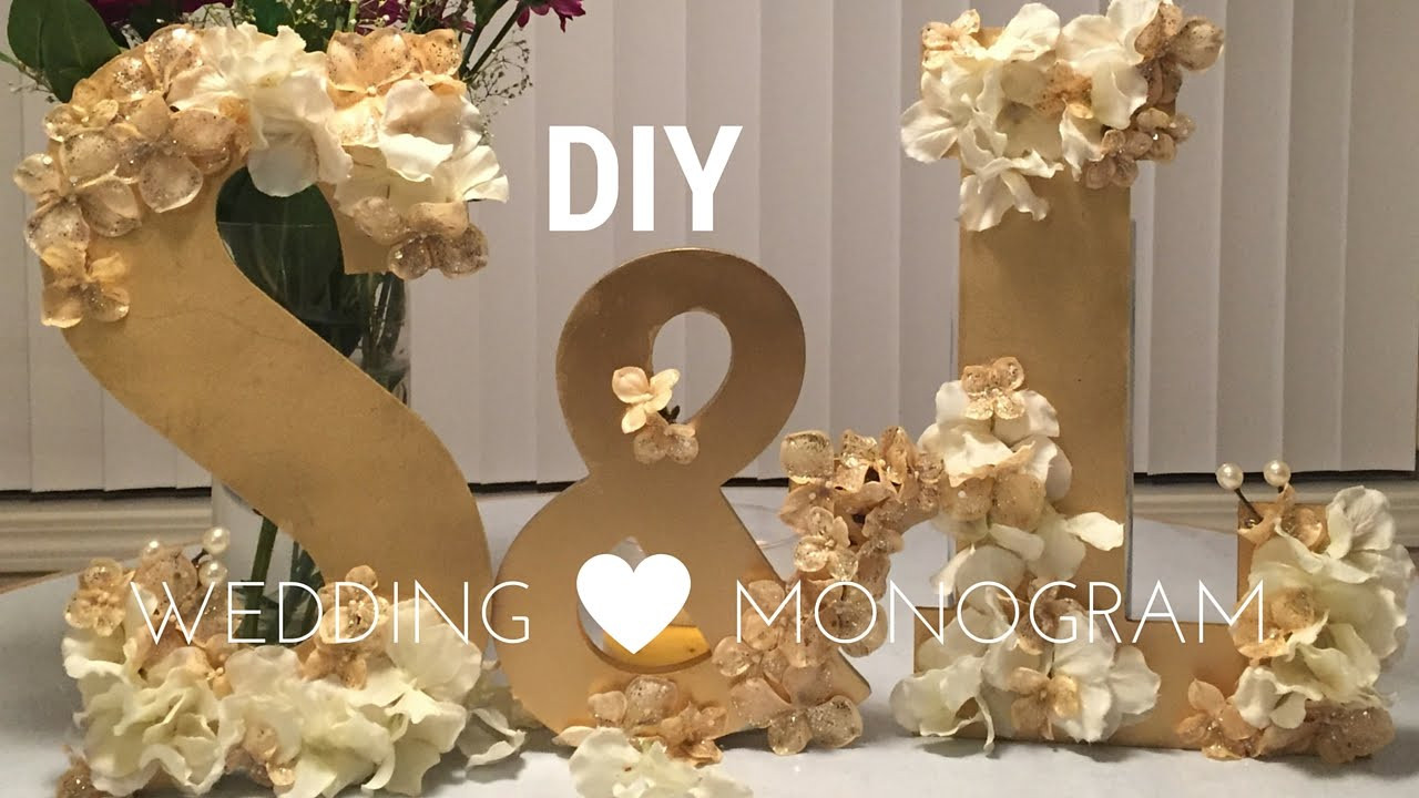 Wedding Decorations Diy
 DIY Wedding Decorations WOODEN MONOGRAM SET tutorial