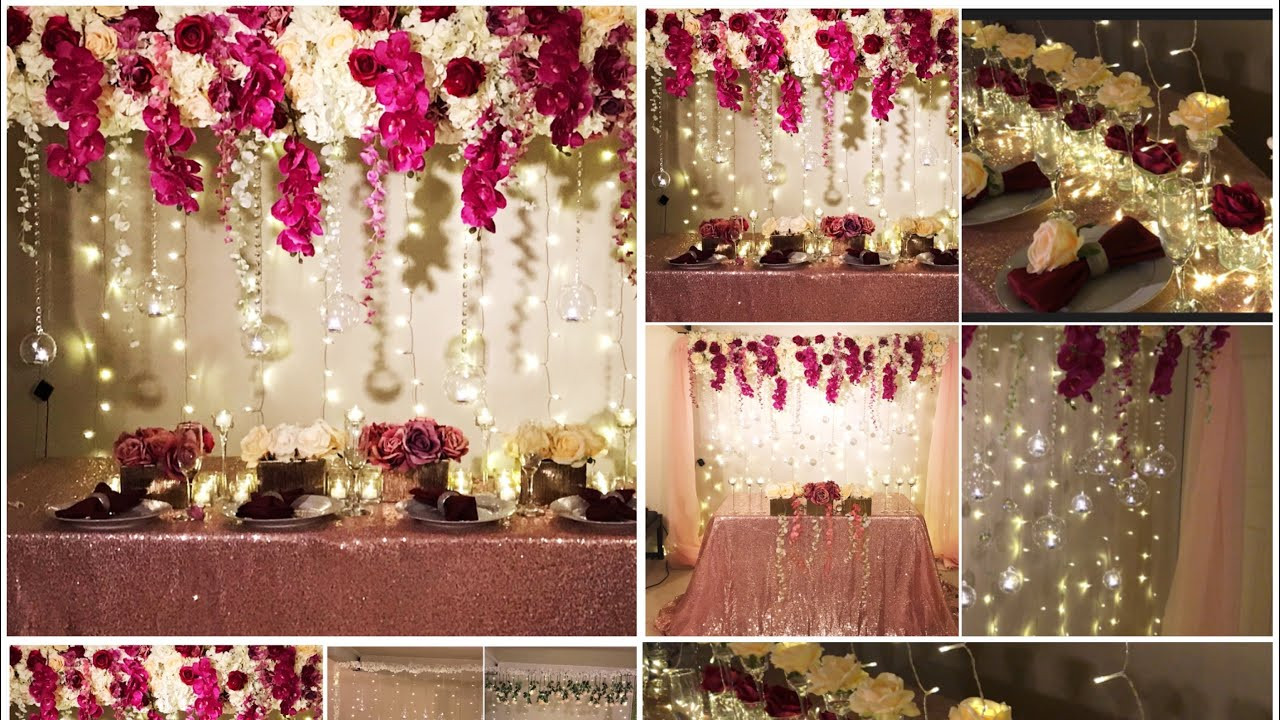 Wedding Decorations Diy
 DIY long table and backdrop decor DIY wedding decor DIY