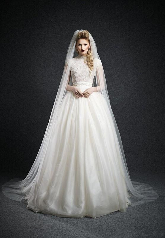 Wedding Dress And Veil
 2015 Long Wedding Dress Bridal Veil Delicate Veils Royal