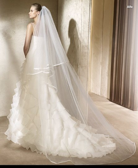 Wedding Dress And Veil
 2T 3 Meters Ivory White Wedding Veil Short Bridal Veils