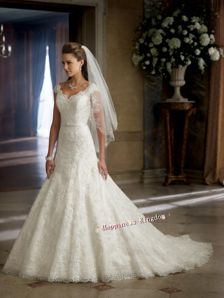 Wedding Dress And Veil
 White Ivory Bride Bridesmaid Lace Edge Wedding dress