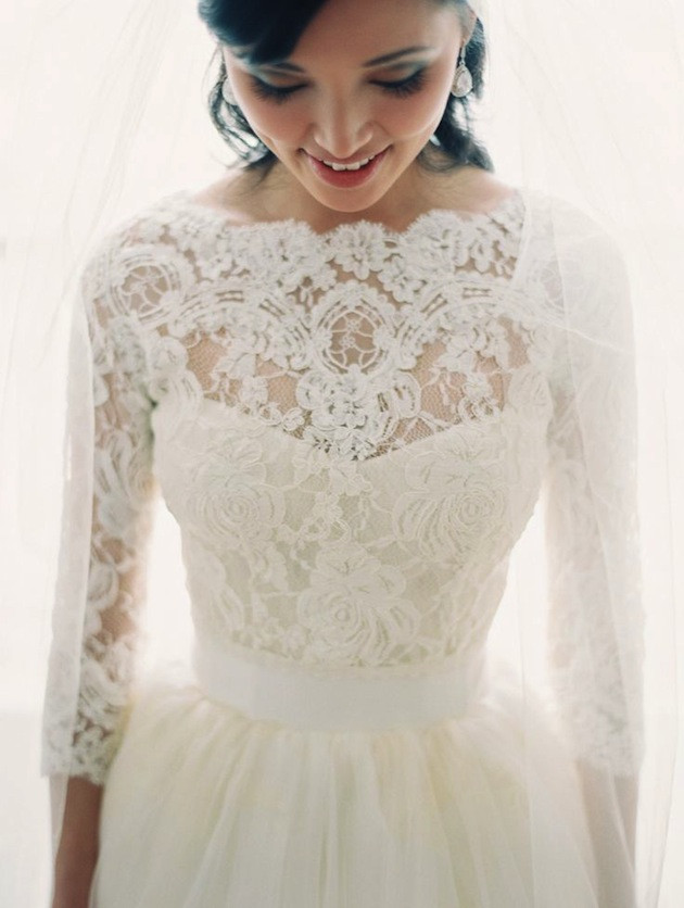 Wedding Dress With Lace Sleeves
 30 Gorgeous Lace Sleeve Wedding Dresses