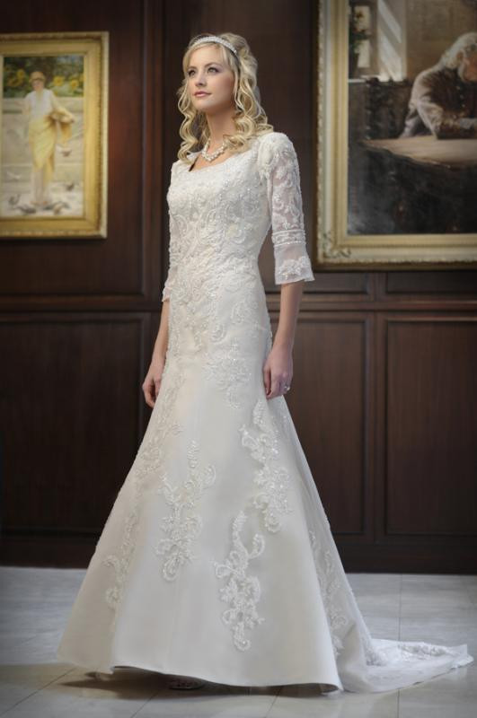 Wedding Dresses Modest
 DressyBridal Modest Wedding Gowns——Style to Be Elegant