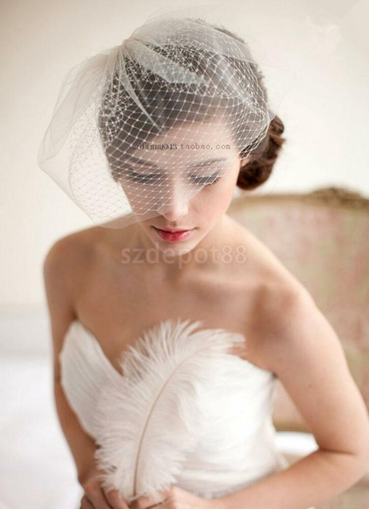 Wedding Face Veil
 New Fashion Wedding Headdress Bridal Net Birdcage Face