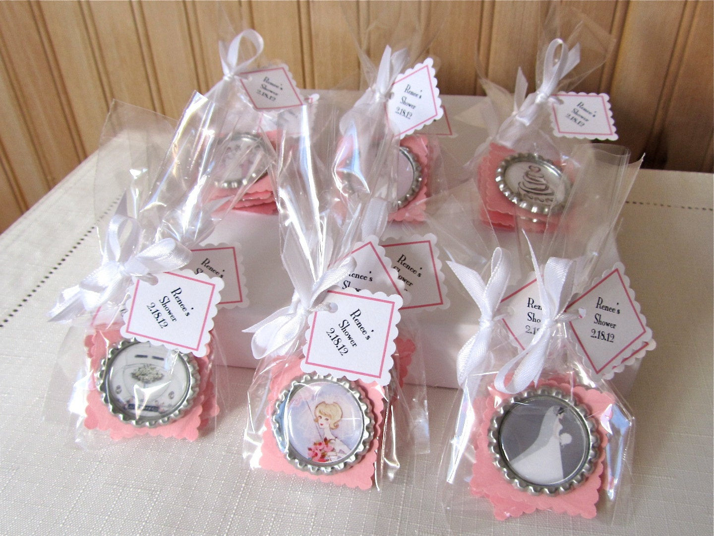 Wedding Favors Etsy
 Bridal Shower Favor Magnets by LeahRHood on Etsy