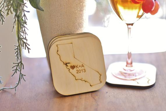 Wedding Favors Etsy
 Items similar to Personalized Coasters Wedding Favors