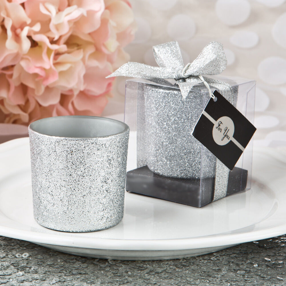 Wedding Favors In Bulk
 50 Bling Silver Candle Votive Shower Wedding Party Event