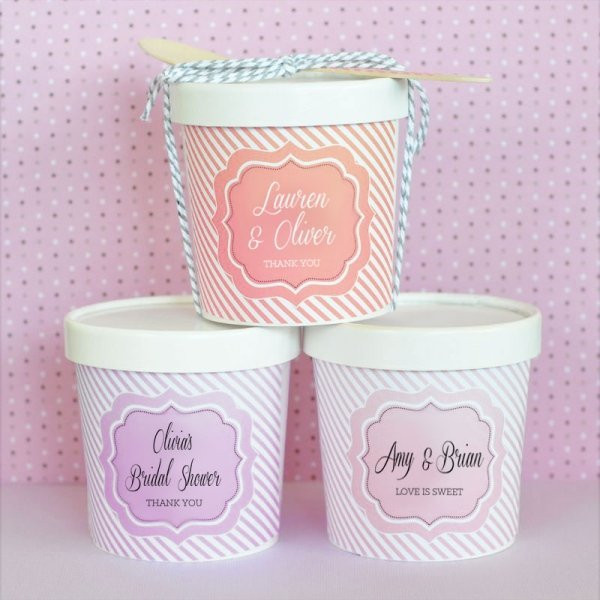 Wedding Favors Unlimited
 Custom Mini Ice Cream Containers