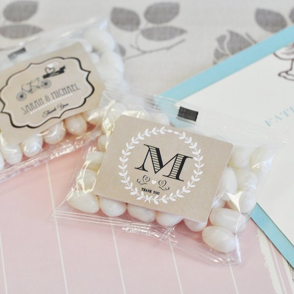 Wedding Favors Unlimited
 Vintage Wedding Personalized Jelly Bean Packs