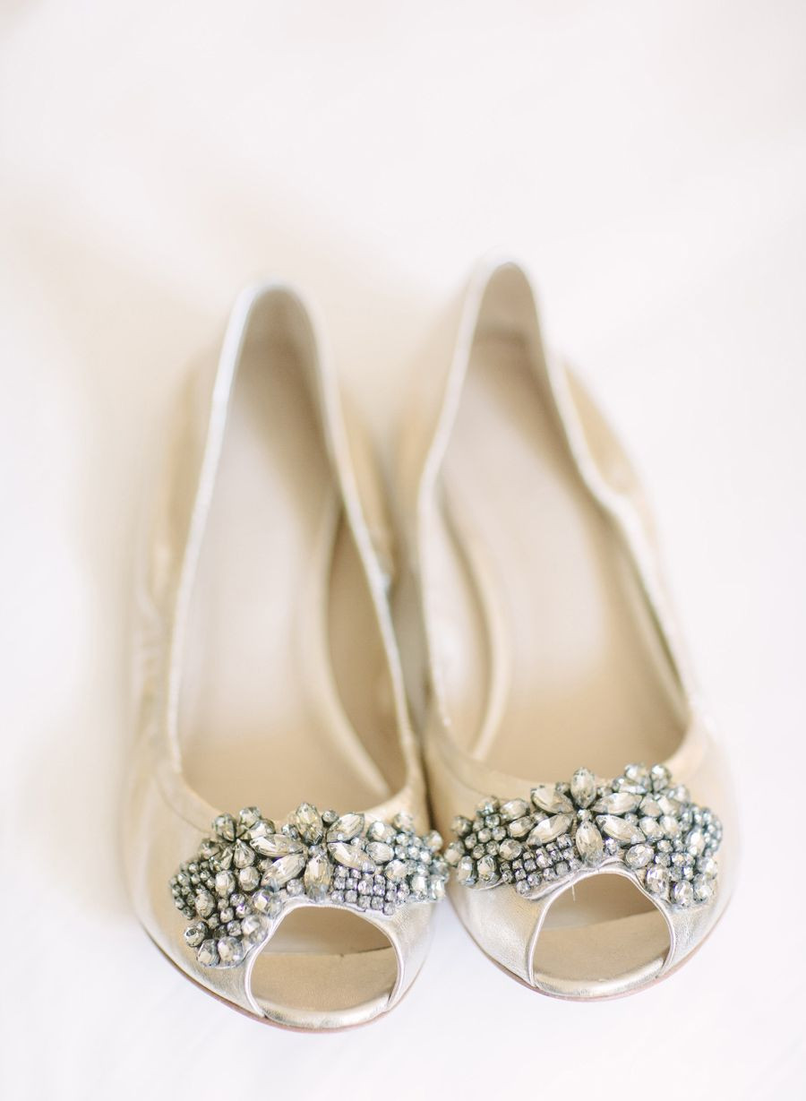 Wedding Flat Shoes For Bride
 Peep Toe Bridal Flats Wedding Shoes