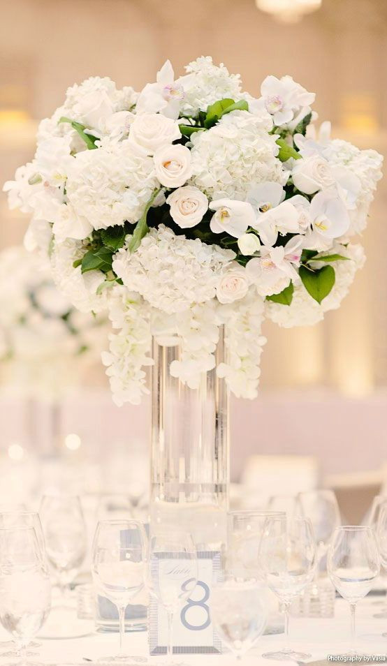 Wedding Flower Arrangements Ideas
 White Winter wedding centerpieces ideas