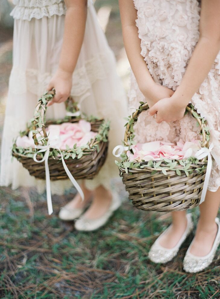 Wedding Flower Girl Basket
 A Romantic Garden Inspired Wedding at the International