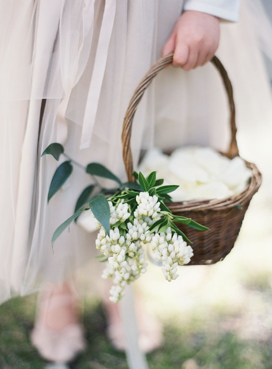 Wedding Flower Girl Basket
 Elegant Alder Manor Wedding