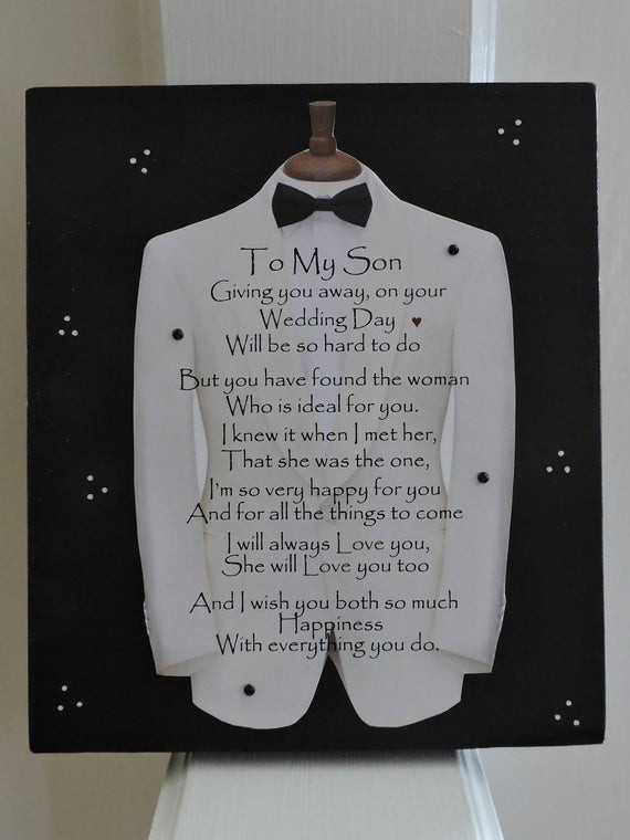 Wedding Gift For My Bride
 Son Wedding Gift Engagement Gift from Mother to Son Son