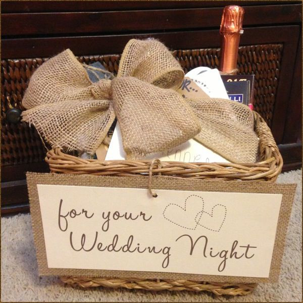 Wedding Gift From Groom To Bride Ideas
 Could be a cute idea for the bride Wedding Night necessities t basket Bridal Shower