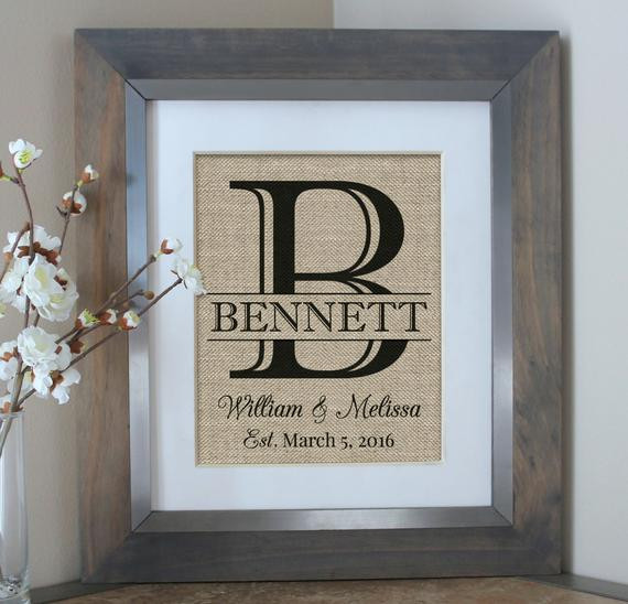 Wedding Gift Ideas Couple
 Personalized Wedding Gift for Couple Bridal Shower Gift
