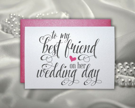 Wedding Gift Ideas For Best Friend Bride
 Wedding t card for best friend wedding bridal by
