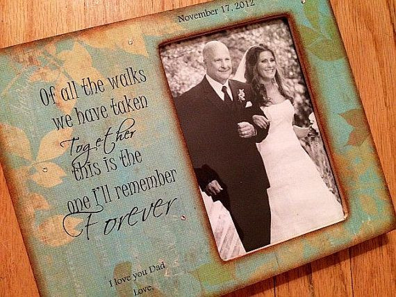 Wedding Gift Ideas For Dad
 Father Daughter Wedding Walking Down Aisle Frame Gift for