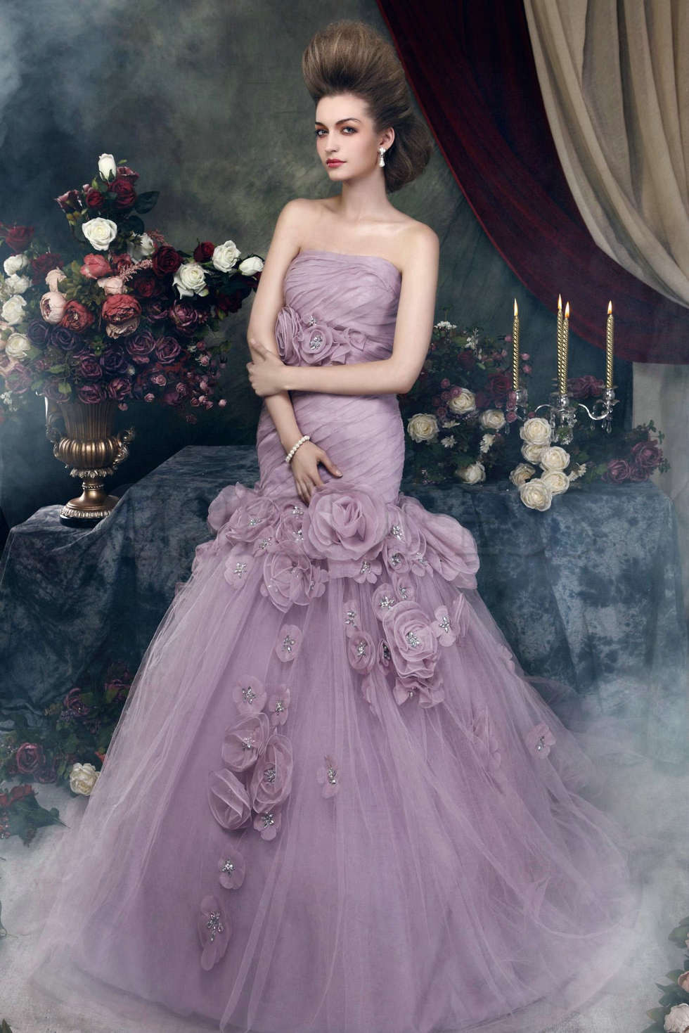 Wedding Gowns With Color
 So Charming on a Purple Wedding Gown