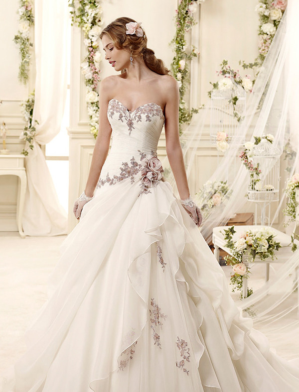 Wedding Gowns With Color
 20 Swoonworthy Wedding Dresses Inspired by Flowers
