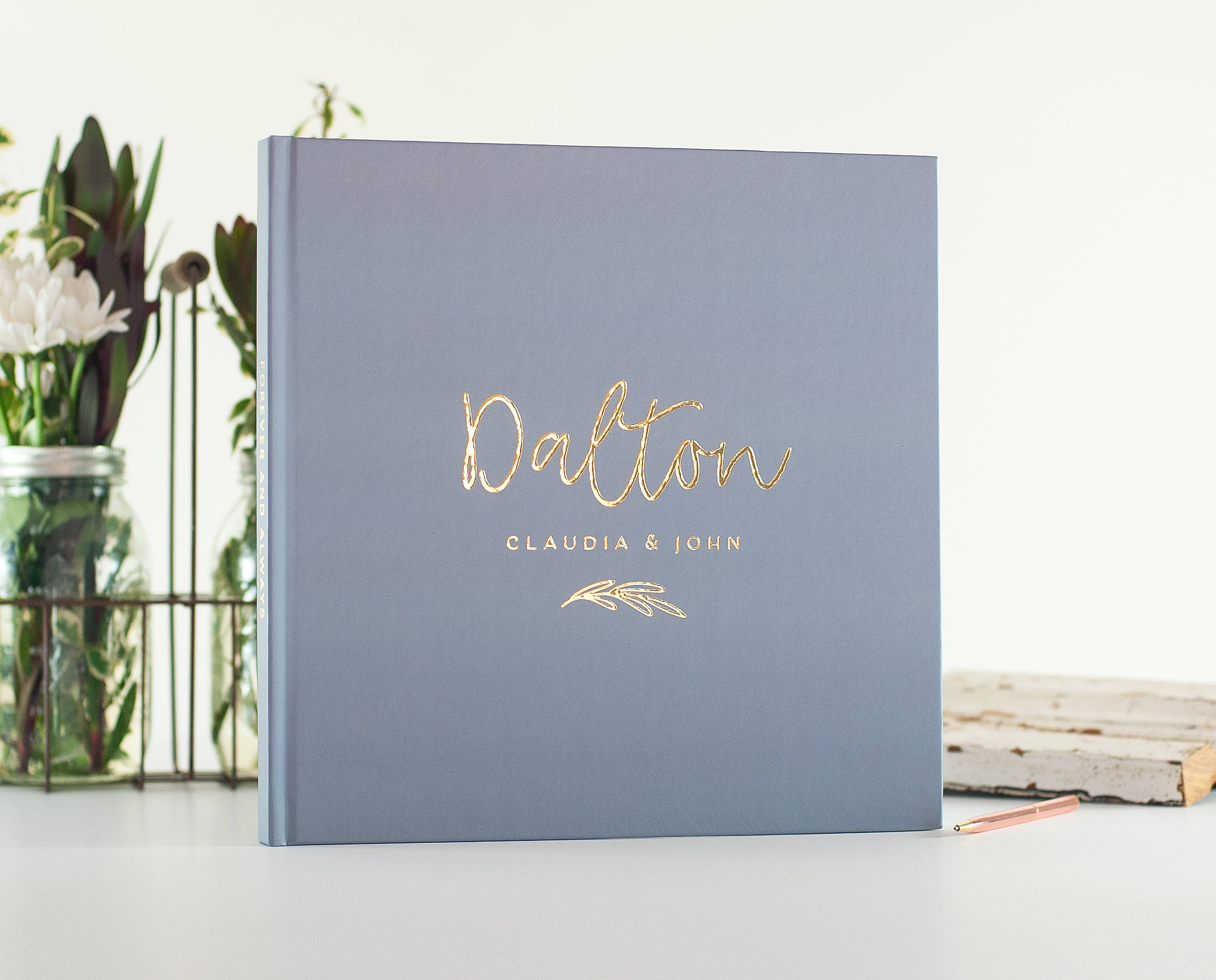 Wedding Guest Book For Photo Booth
 Dusty Blue Wedding Guest Book wedding guestbook wedding