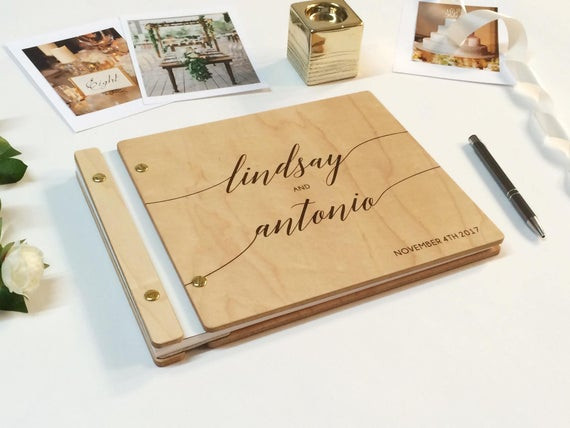 Wedding Guest Book For Photo Booth
 Wedding Guest Book Booth Guest Book White and Gold