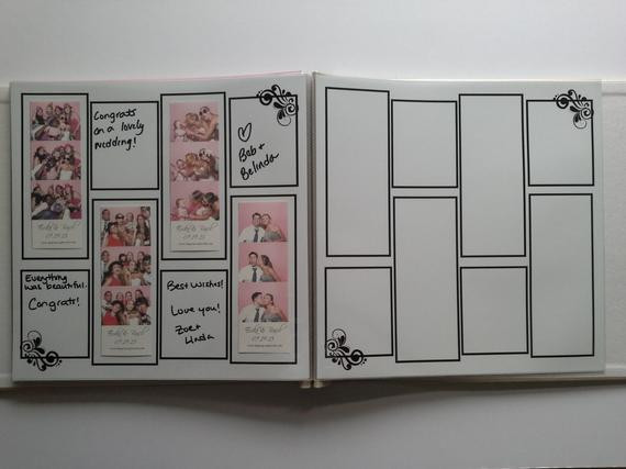 Wedding Guest Book For Photo Booth
 Customizable booth Wedding Guest Book white