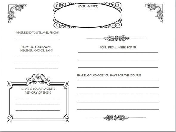 Wedding Guest Book Pages Template
 NEW 644 WEDDING GUEST BOOK TEMPLATE WORD