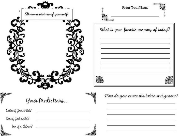 Wedding Guest Book Pages Template
 34 best DYI Printable Wedding Guest Book Alternative