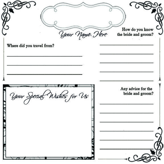 Wedding Guest Book Pages Template
 Birthday Guest Book Printable Pages