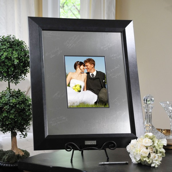 Wedding Guest Book Picture Frames
 Engraved Guest Book Signature Wedding Picture Frame