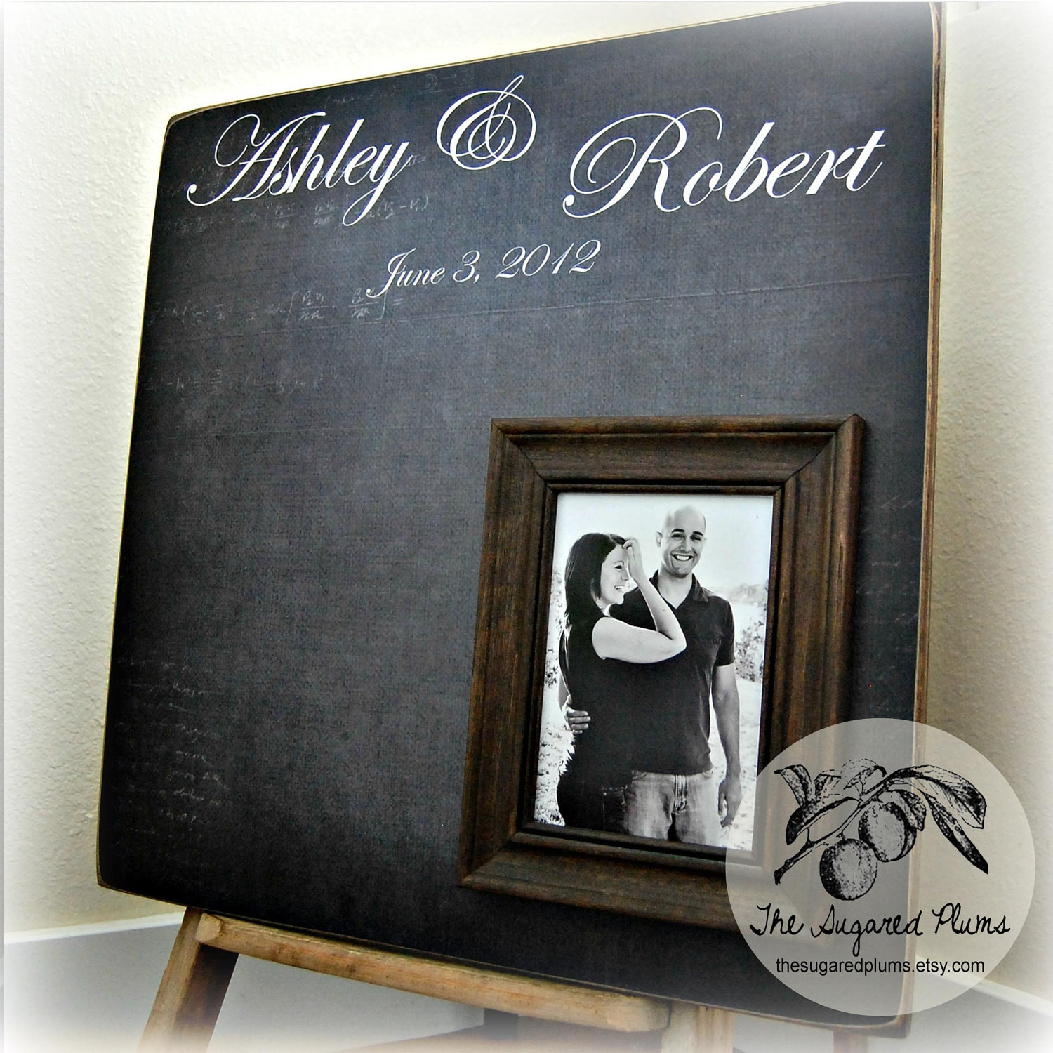 Wedding Guest Book Picture Frames
 Guest Book Wedding Personalized Picture Frame by