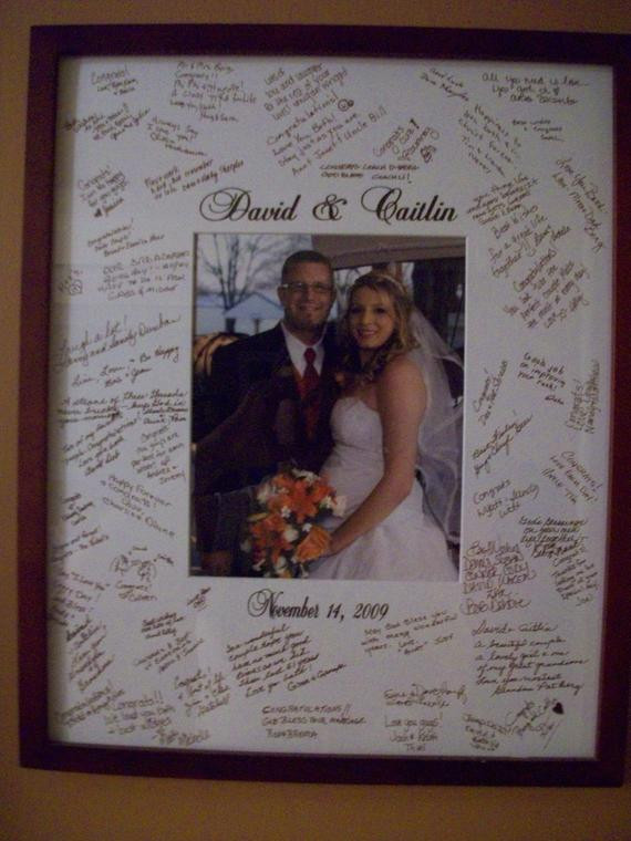 Wedding Guest Book Picture Frames
 Wedding Guest book Alternative Signature Picture Frame
