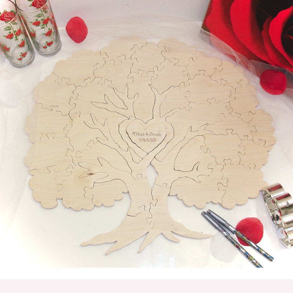 Wedding Guest Book Puzzle
 Wedding Tree Guest Book Puzzle Blank Puzzle Guest by