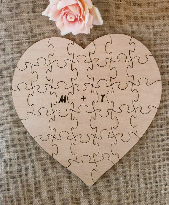 Wedding Guest Book Puzzle
 Items similar to Wedding Guestbook Puzzle Reception Decor