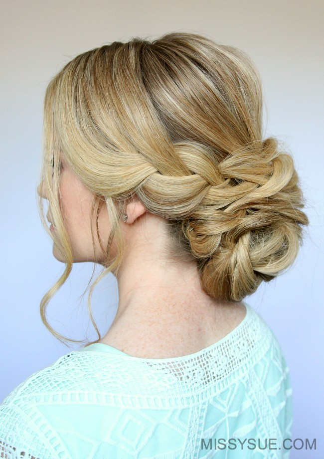 Wedding Hairstyles Low Buns
 Braid and Low Bun Updo