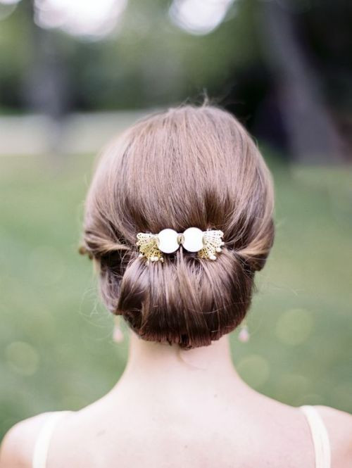 Wedding Hairstyles Low Buns
 15 Sweet And Cute Wedding Hairstyles For Medium Hair