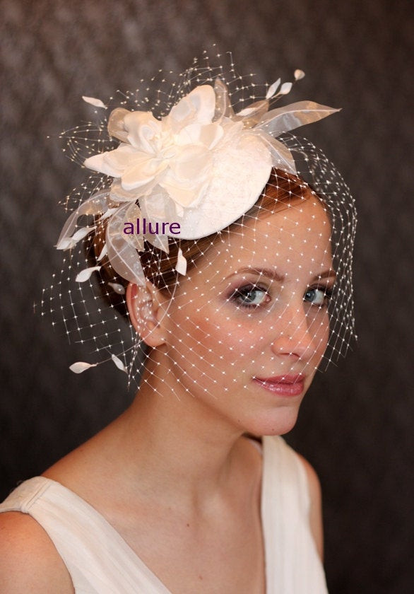 Wedding Hat Veil
 BIRDCAGE VEIL wedding hat fabulous headdress bridal hat