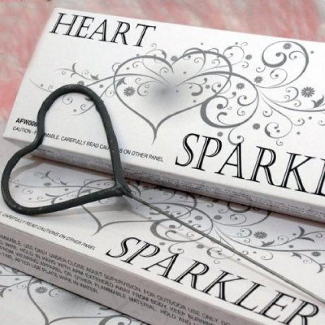 Wedding Heart Sparklers
 Wedding Theme Heart Shaped Wedding Sparklers