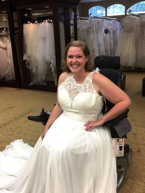Wedding Look
 What it s like to shop for a wedding dress in a wheelchair