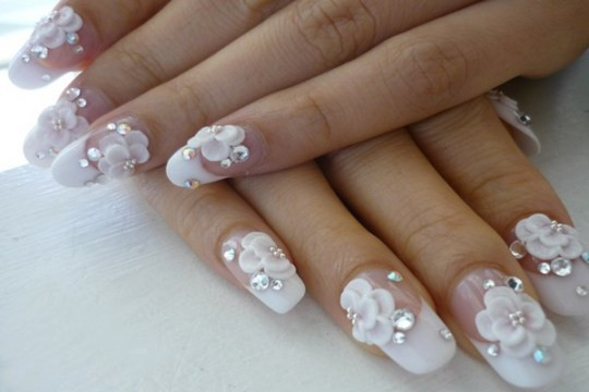 Wedding Nail Design
 Best White Wedding Nails Ideas & Gels for Brides