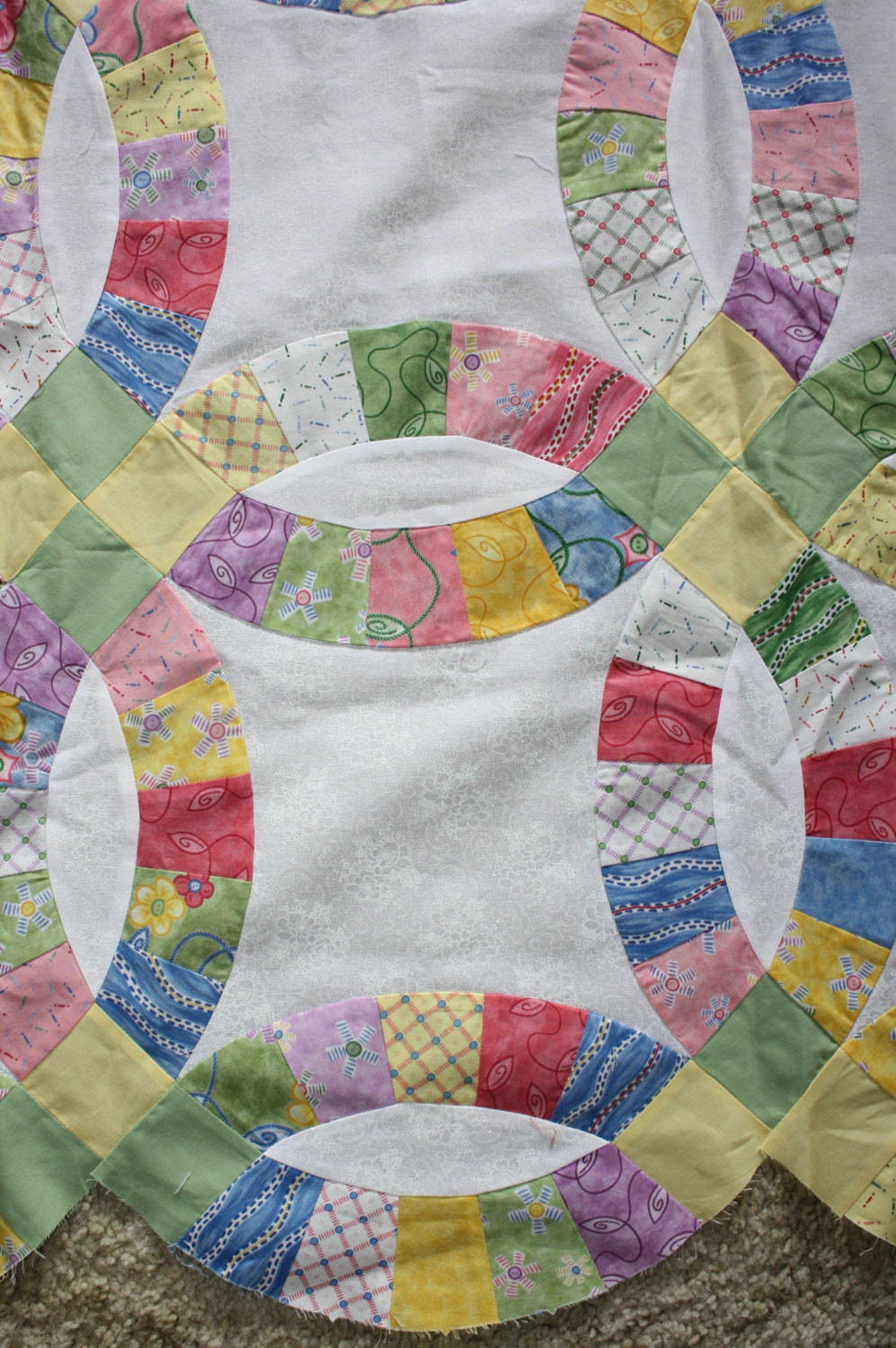 Wedding Ring Quilt
 Double Wedding Ring Quilt Top