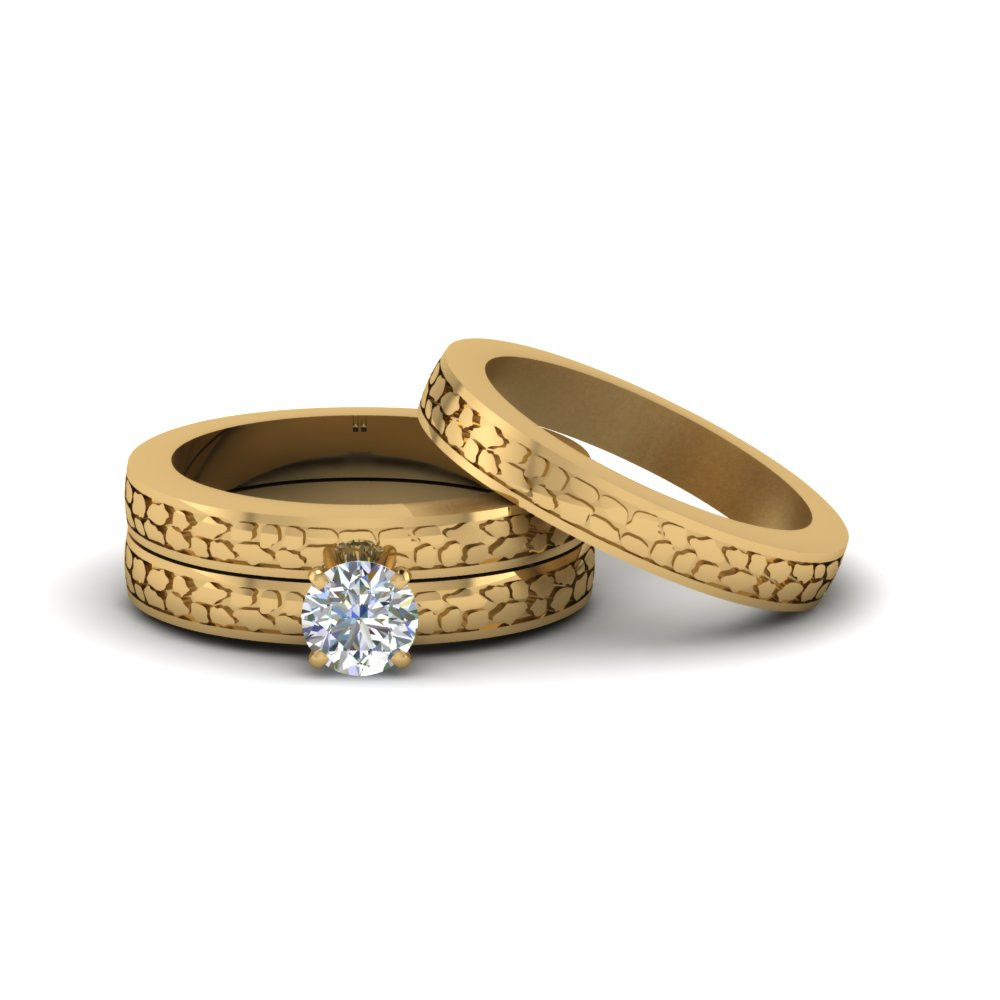 Wedding Ring Sets Cheap
 Browse Our 18k Yellow Gold Trio Wedding Ring Sets