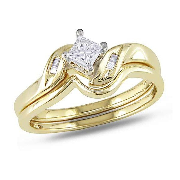 Wedding Ring Sets Cheap
 Graceful Cheap Diamond Wedding Set 0 25 Carat Princess Cut