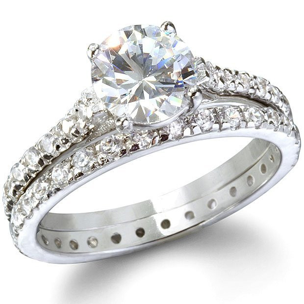 Wedding Ring Sets Cheap
 Cheap CZ Sterling Silver Wedding Ring Sets Wedding and