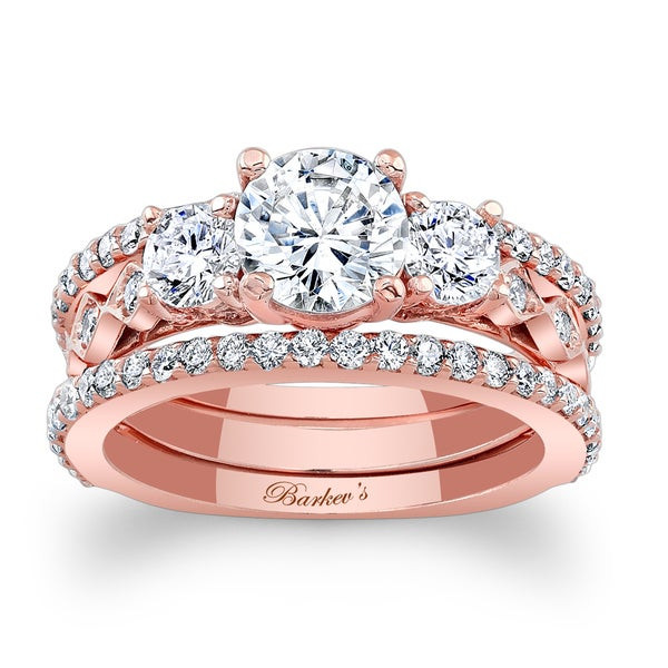 Wedding Ring Sets Rose Gold
 Shop Barkev s Designer 14k Rose Gold 2 1 2ct TDW Diamond 3