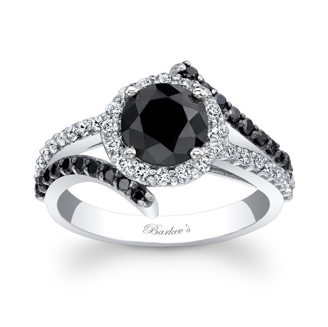 Wedding Rings With Black Diamonds
 Barkev s Black Diamond Engagement Ring BC 7857LBK